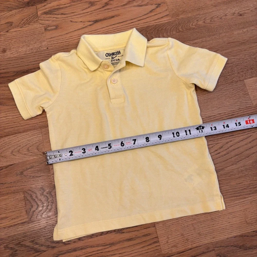 OshKosh B'gosh Kids Boys Yellow Short Sleeve Polo Shirt‎ Size 2T uniform polo